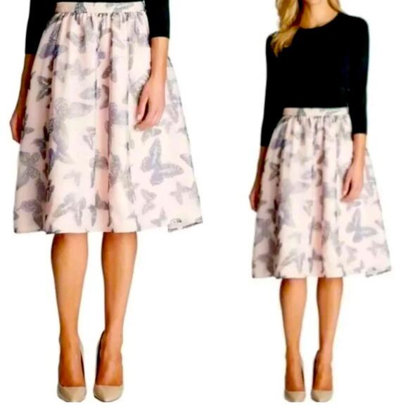 Cece Butterfly Kiss Side Zip A Line Full Skirt Size 14 NWT - Picture 3 of 10